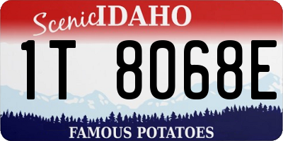 ID license plate 1T8068E