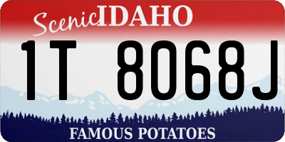 ID license plate 1T8068J