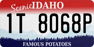 ID license plate 1T8068P