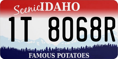 ID license plate 1T8068R