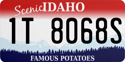 ID license plate 1T8068S