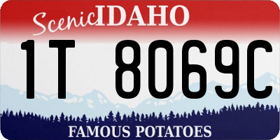 ID license plate 1T8069C
