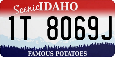 ID license plate 1T8069J