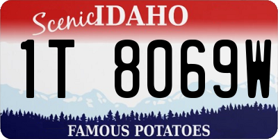 ID license plate 1T8069W