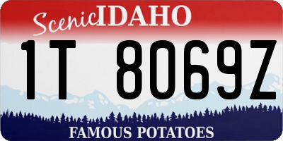 ID license plate 1T8069Z