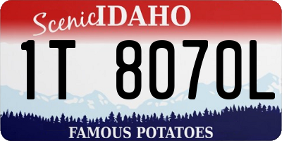ID license plate 1T8070L