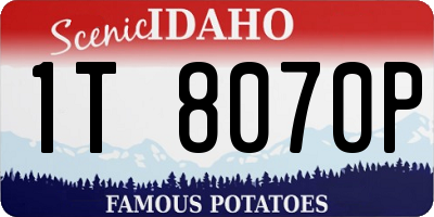 ID license plate 1T8070P