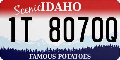 ID license plate 1T8070Q