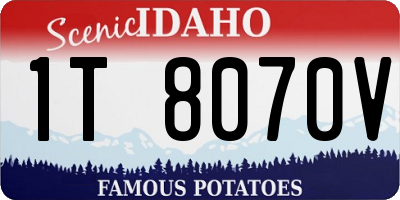 ID license plate 1T8070V