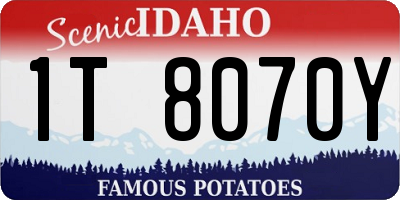 ID license plate 1T8070Y