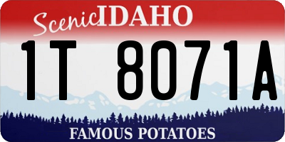 ID license plate 1T8071A