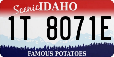 ID license plate 1T8071E
