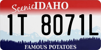 ID license plate 1T8071L