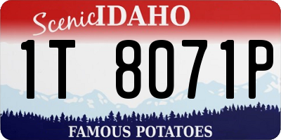 ID license plate 1T8071P