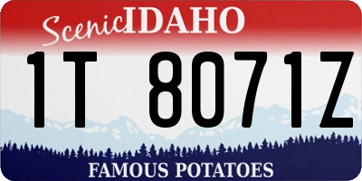 ID license plate 1T8071Z