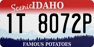 ID license plate 1T8072P