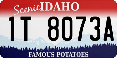 ID license plate 1T8073A