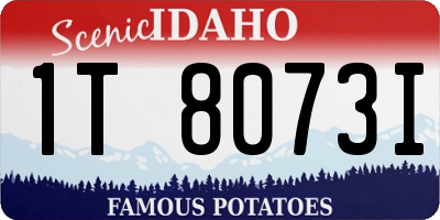 ID license plate 1T8073I