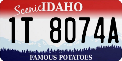 ID license plate 1T8074A