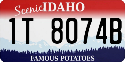 ID license plate 1T8074B
