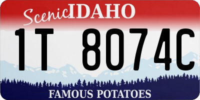 ID license plate 1T8074C