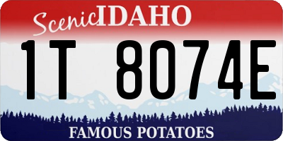 ID license plate 1T8074E