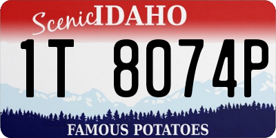 ID license plate 1T8074P