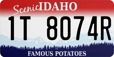 ID license plate 1T8074R
