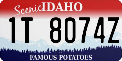 ID license plate 1T8074Z