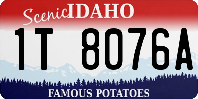 ID license plate 1T8076A