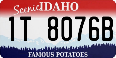 ID license plate 1T8076B