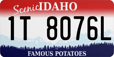 ID license plate 1T8076L