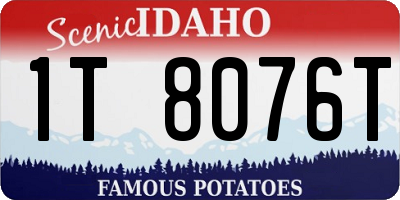 ID license plate 1T8076T