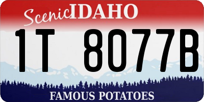 ID license plate 1T8077B