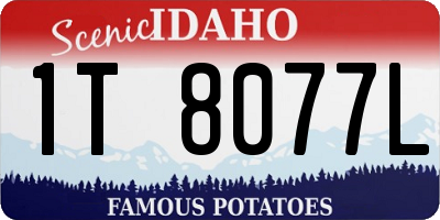 ID license plate 1T8077L