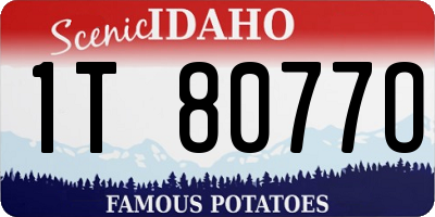 ID license plate 1T8077O