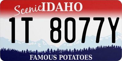 ID license plate 1T8077Y