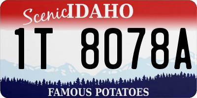 ID license plate 1T8078A
