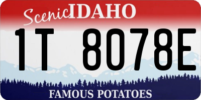 ID license plate 1T8078E