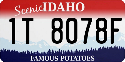 ID license plate 1T8078F
