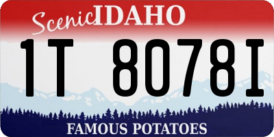 ID license plate 1T8078I