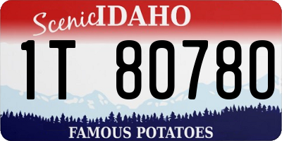 ID license plate 1T8078O