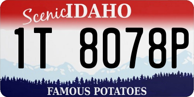 ID license plate 1T8078P