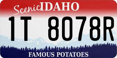 ID license plate 1T8078R