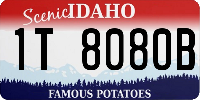 ID license plate 1T8080B