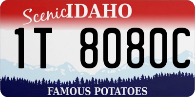 ID license plate 1T8080C