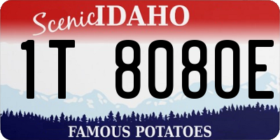 ID license plate 1T8080E