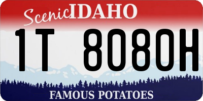 ID license plate 1T8080H