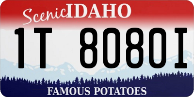 ID license plate 1T8080I