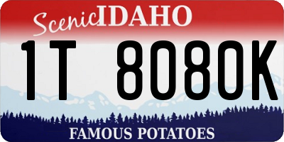 ID license plate 1T8080K